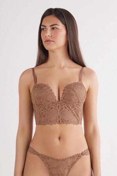 Brown Italian Riviera Bustier, Medium Beige, medium