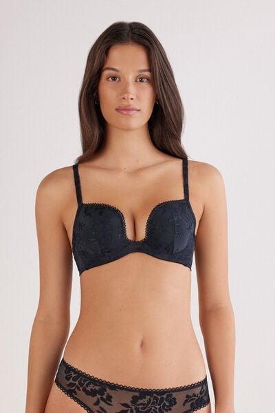 black Softer Than a Kiss Monica Push-Up Bra, Black, large image number 3
