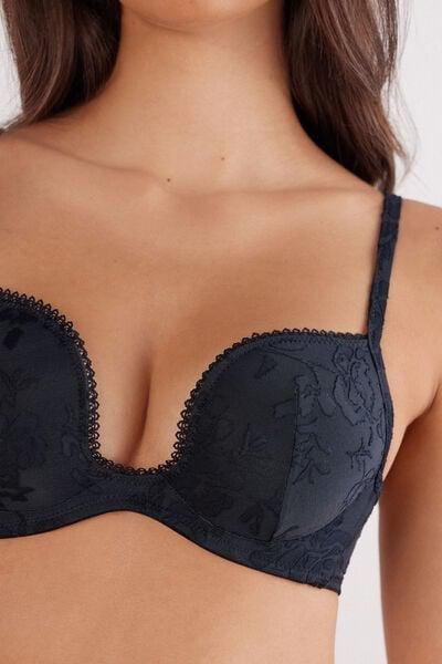 black Softer Than a Kiss Monica Push-Up Bra, Black, large image number 7
