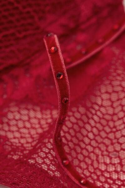 Red La Femme Fatale Simona Super Push-Up Bra, Wax Red, large image number 6