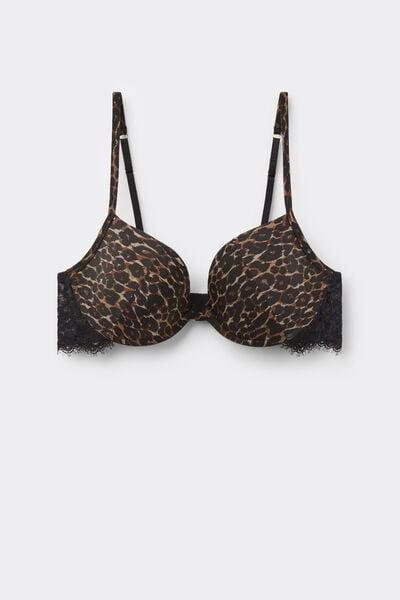 Brown Sensual Attitude Animal Print Bellissima Push-Up Bra, 5601_030K, large image number 5