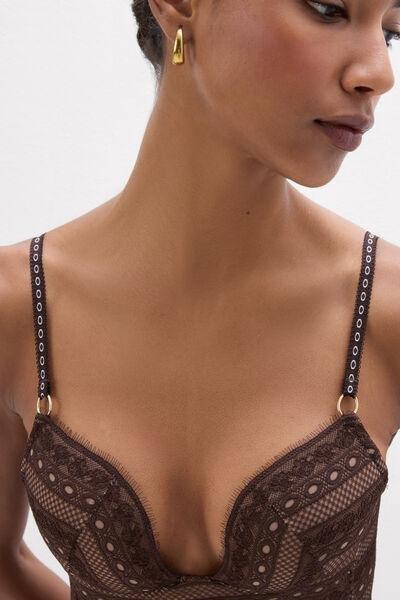 Mocha Brown Get Noticed Monica Bustier, 5601_705J, large image number 5