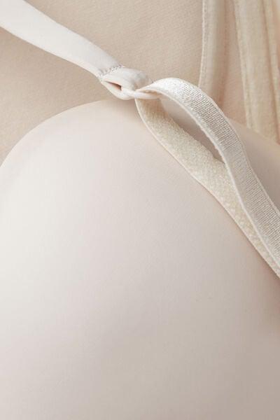 Cream Ultralight Push-Up Bra, Silk, large image number 4