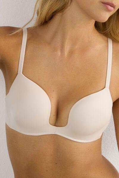 Cream Ultralight Push-Up Bra, Silk, large image number 5