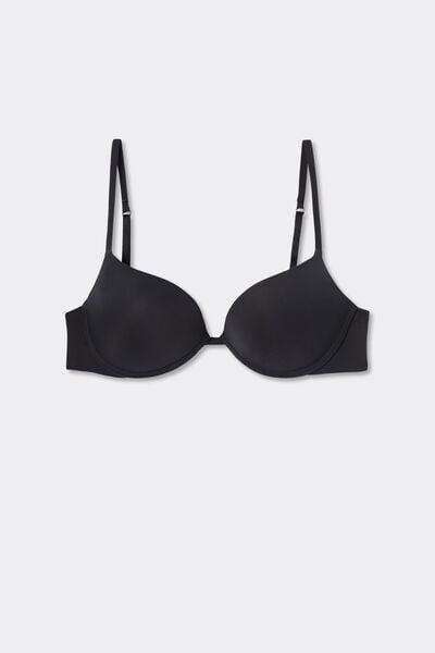 Black Ultralight Super Push-Up Bra, Black, large image number 3