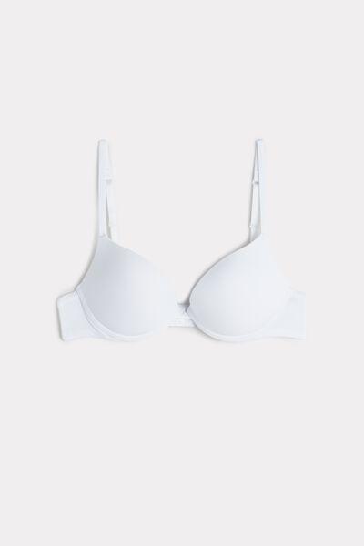 White Simona Microfibre Super Push-Up Bra, , large image number 4