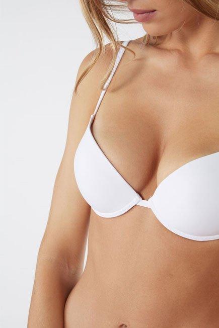 White Simona Microfibre Super Push-Up Bra, , large image number 5