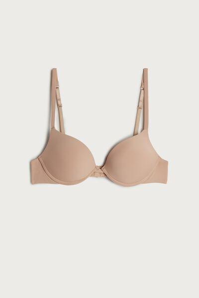 Beige Simona Microfibre Super Push-Up Bra, , large image number 4