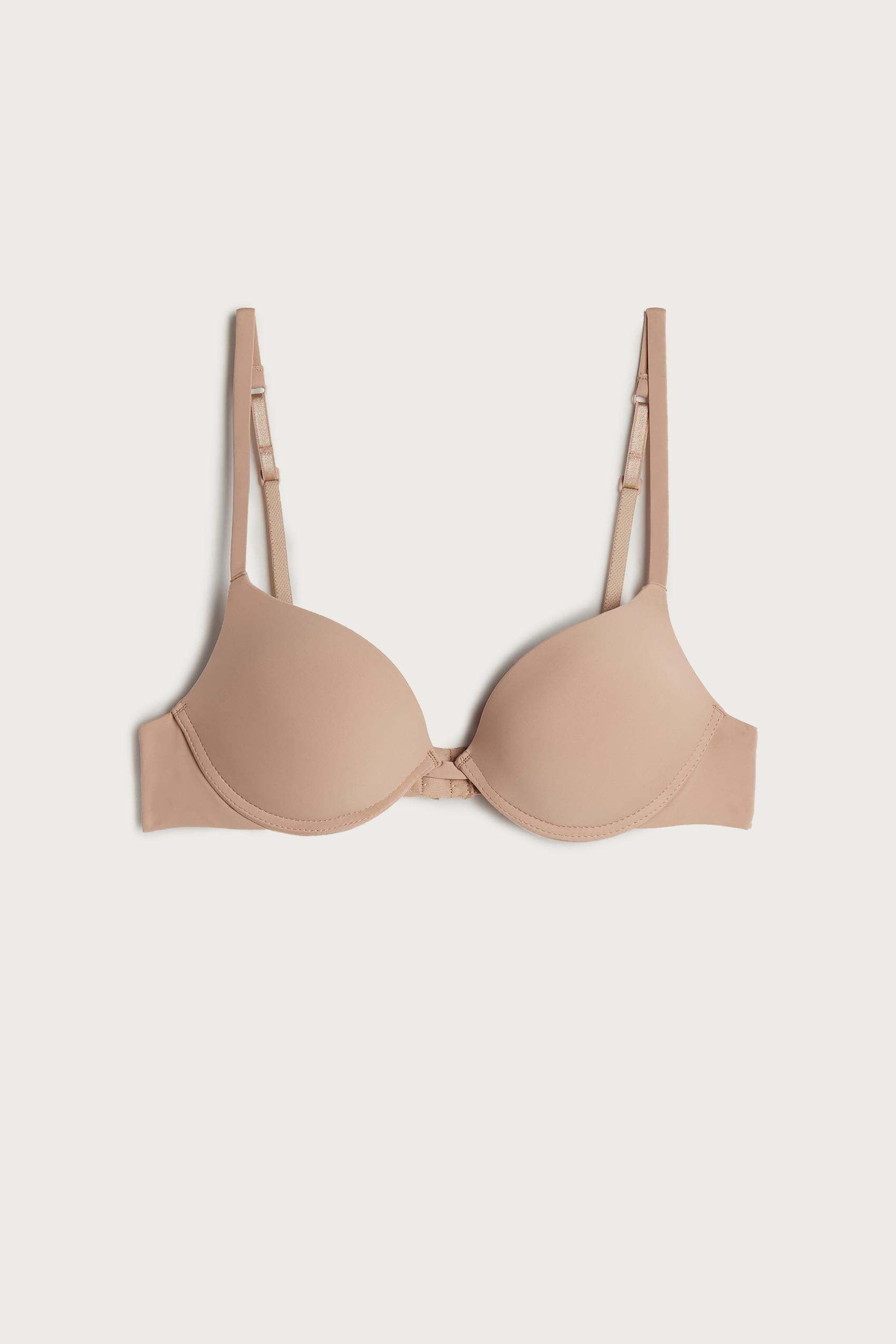 Beige Simona Microfibre Super Push-Up Bra, , large image number 5