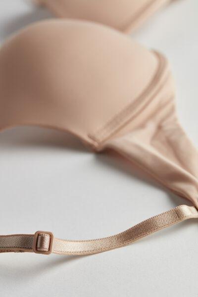 Beige Simona Microfibre Super Push-Up Bra, , large image number 6