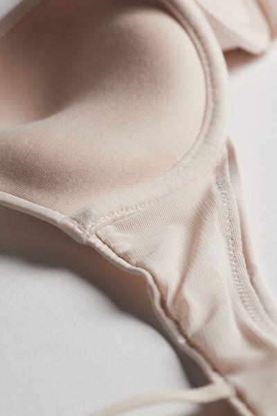 White Silk Simona Microfibre Super Push-Up Bra, Silk, large image number 4