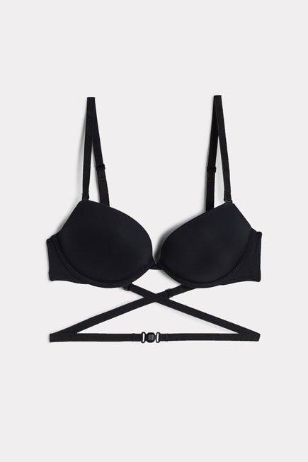 Intimissimi - Black Silvia Multifunction Push-Up Bra In Microfiber, Women
