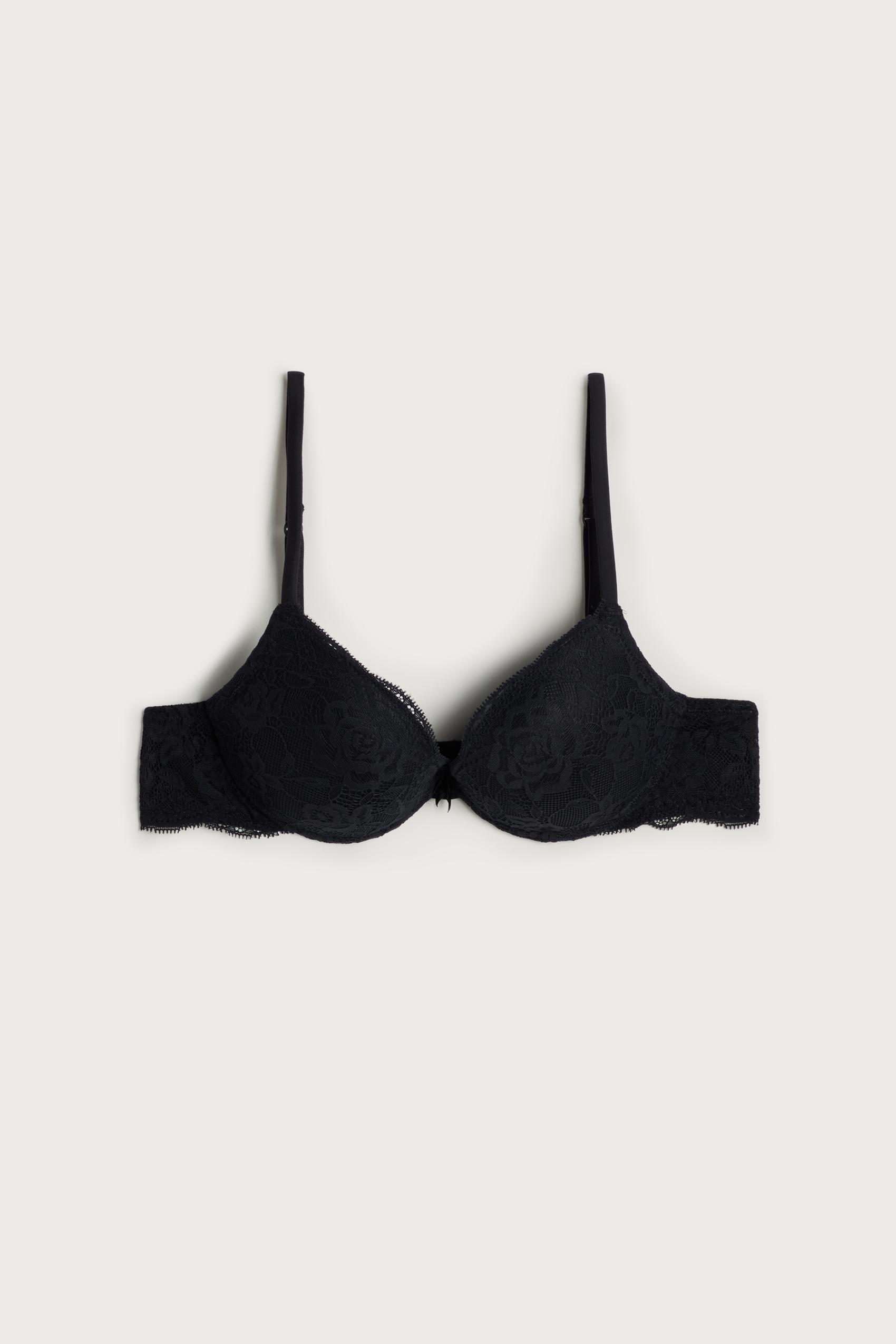 Black Simona Lace Super Push-Up Bra, , large image number 2