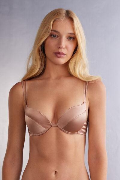 Pink Silk Super Push-Up Bra, , large image number 0