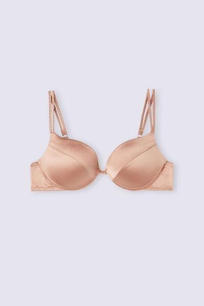 Pink Silk Super Push-Up Bra, , large image number 4
