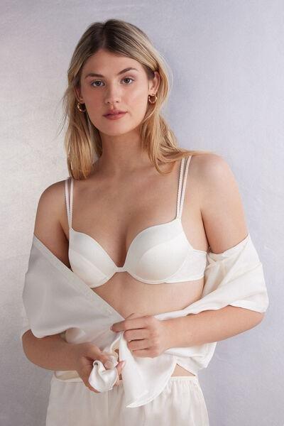 White Simona Silk Super Push-Up Bra