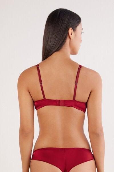Red Bellissima Silk Push-Up Bra, Red, large image number 4