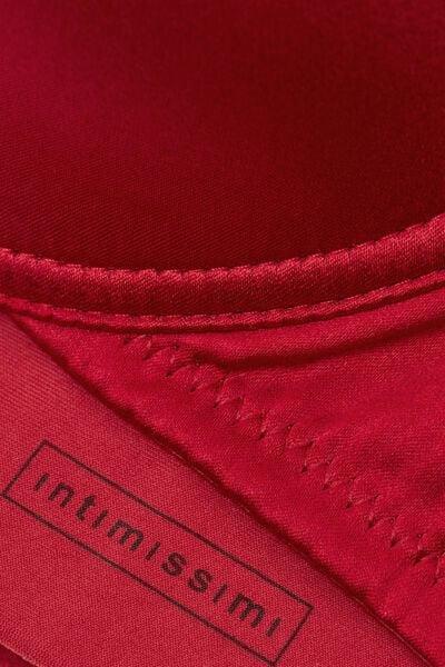Red Bellissima Silk Push-Up Bra, Red, large image number 6