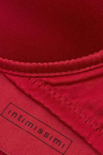 Red Bellissima Silk Push-Up Bra, Red, large image number 6