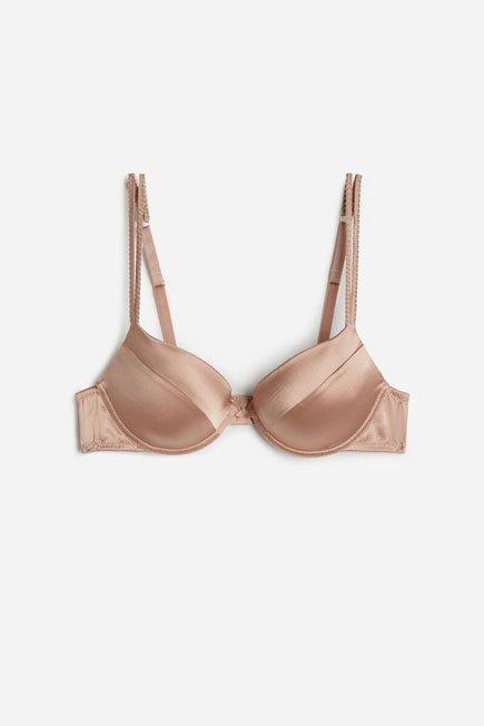 Pink Bellissima Silk Push-Up Bra, Satin Pink, medium