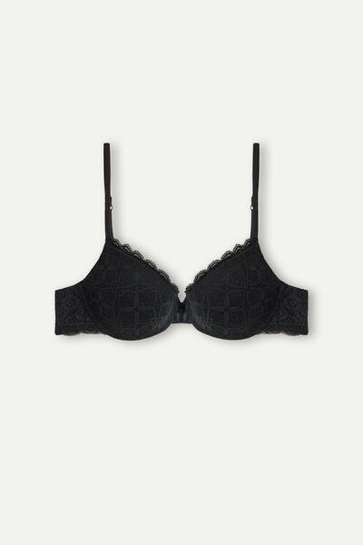 Black Bellissima Lace Push-Up Bra, , large image number 2