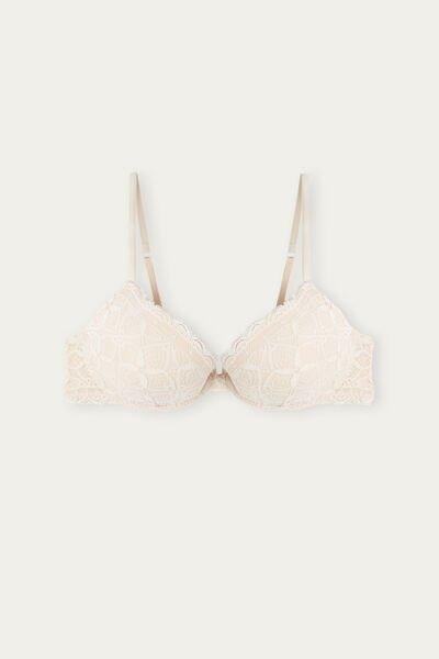 Intimissimi - White Silk Bellissima Lace Push-Up Bra