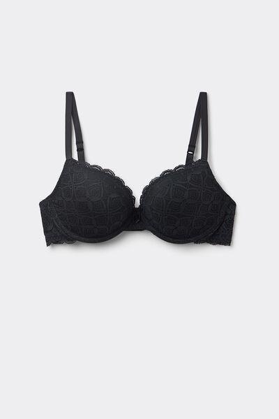 Black Super Push-Up Bra, Black, large image number 2