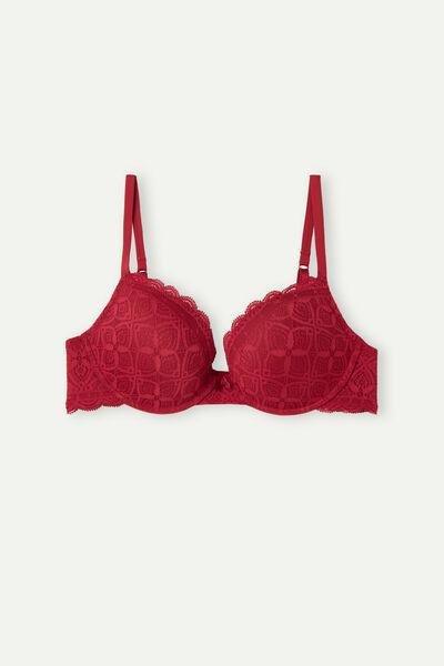 Red Elettra Super Push-Up Bra, , large image number 2