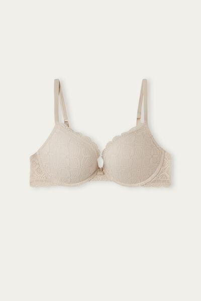 White Elettra Super Push-Up Bra, Silk, large image number 3