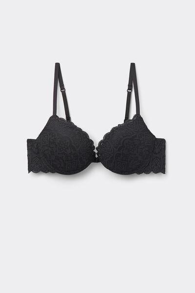 Black Super Push-Up Bra, Black, medium