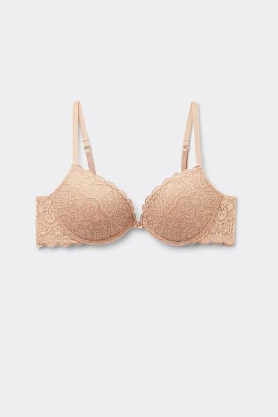 Beige Super Push-Up Bra, Soft Beige, medium