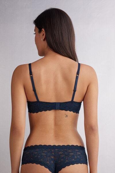 Navy Simona Super Push-Up Lace Bra, Intense Blue, large image number 3