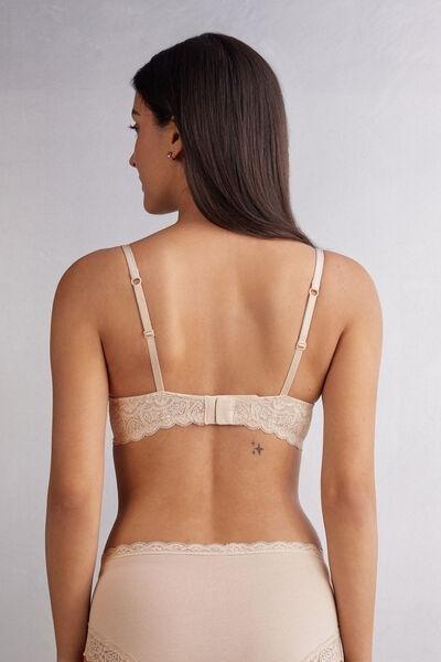 Cream Simona Lace Super Push-Up Bra, , large image number 3