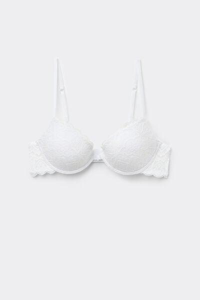 White Bellissima Lace Push-Up Bra, White, large image number 3