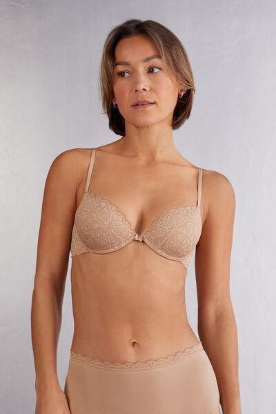 Beige Bellissima Push-Up Bra, , medium