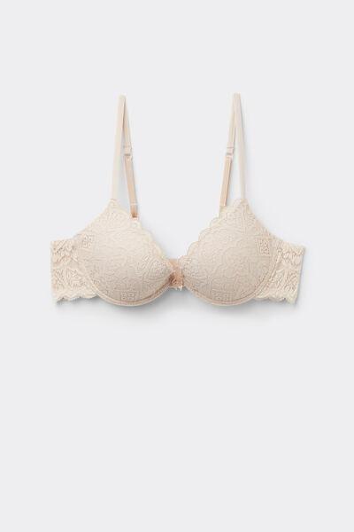 Cream Bellissima Lace Push-Up Bra, , large image number 2