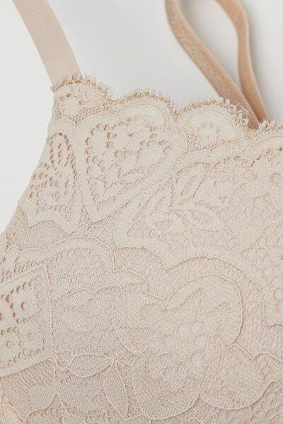 Cream Bellissima Lace Push-Up Bra, , large image number 4
