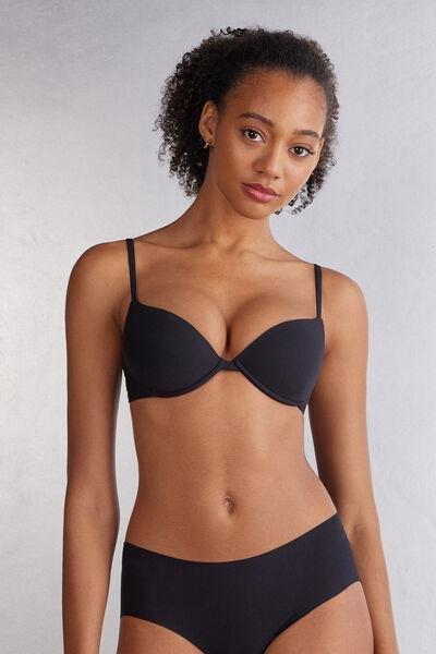 Black Superior Comfort Push-Up Bra, , medium