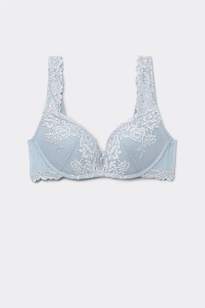 Blue Pretty Flowers Gioia Super Push-Up Bra, 5601_060K, large image number 0