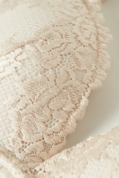Cream Gioia Pretty Flowers Super Push-Up Bra, , large image number 4