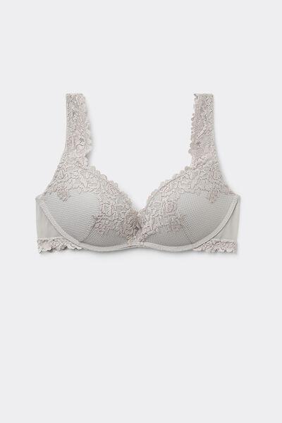 Grey Pretty Flowers Gioia Super Push-Up Bra, , large image number 2