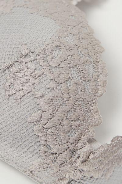 Grey Pretty Flowers Gioia Super Push-Up Bra, , large image number 4