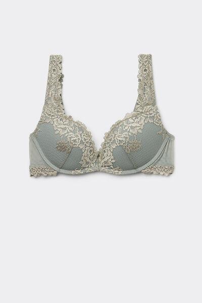 Green Pretty Flowers Gioia Super Push-Up Bra, , large image number 2