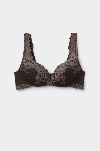 Brown Pretty Flowers Gioia Super Push-Up Bra, 5601_705J, large image number 3