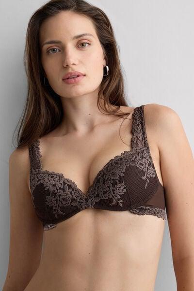 Brown Pretty Flowers Gioia Super Push-Up Bra, 5601_705J, large image number 5