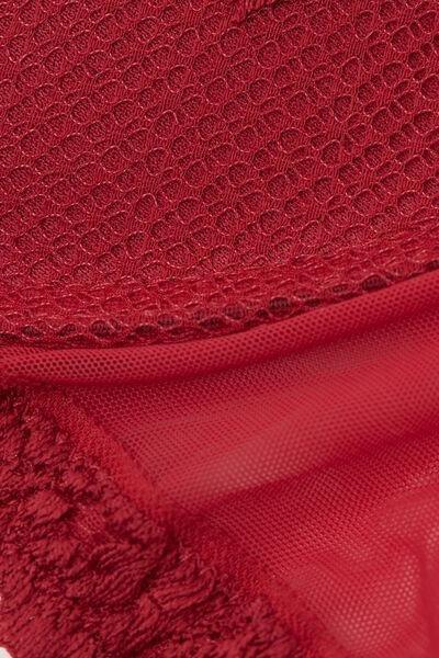 Red Pretty Flowers Super Push-Up Bra, Wax Red, large image number 4