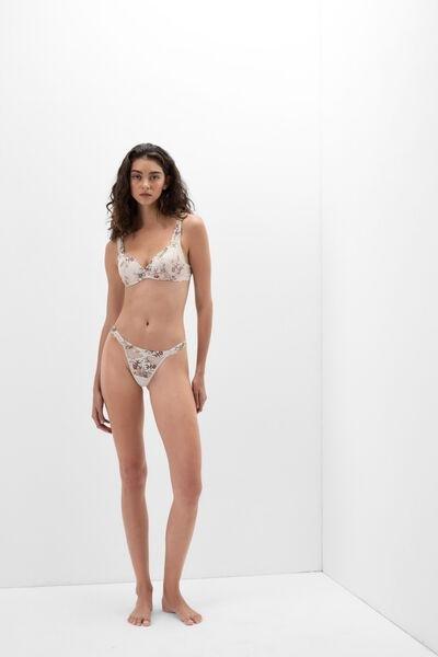 Beige Gioia Pretty Flowers Super Push-Up Bra, 5601_327K, large image number 3