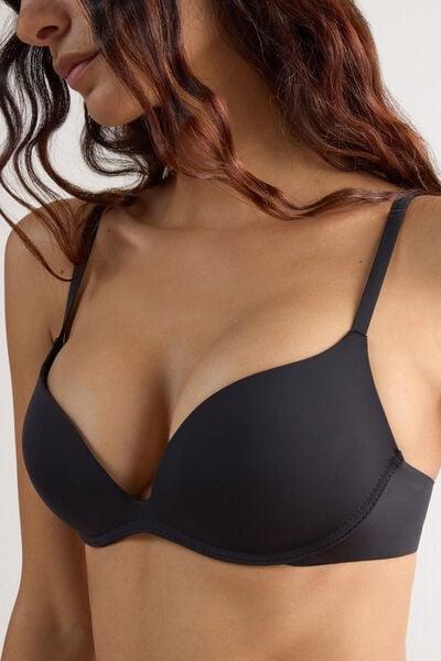 Black Ultralight Push-Up Bra, Black, large image number 5