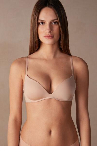 Beige Gioia Ultralight Microfibre Push-Up Bra, , large image number 0