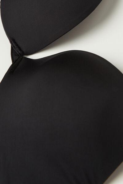 Black Ultralight Microfibre Silvia Push-Up Bra, , large image number 4